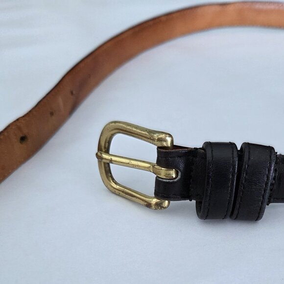Coach Black and Tan Leather Belt - Picture 2 of 6